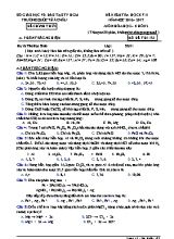 Đề kiểm tra học kỳ II môn Hóa học Lớp 12 - Mã đề 123 - Năm học 2016-2017 - Trường Quốc tế Á Châu